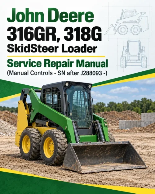 John Deere 316GR, 318G SkidSteer Loader Manual (Manual Controls - SN after J288093 -)