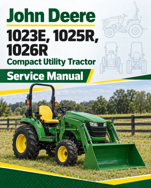 John Deere 1023E, 1025R, 1026R Compact Utility Tractor Service Manual