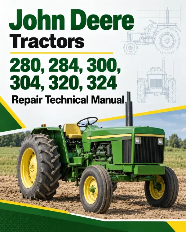 John Deere Tractors 280, 284, 300, 304, 320, 324 Repair Technical Manual