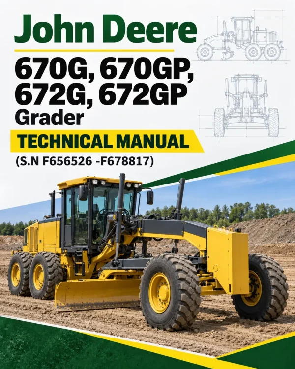 John Deere 670G, 670GP, 672G, 672GP Grader Technical Manual (S.N F656526 -F678817)