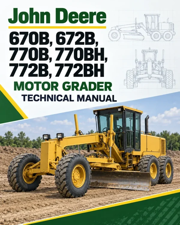 John Deere 670B, 672B, 770B, 770BH, 772B, 772BH Motor Grader Technical Manual
