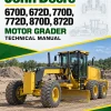 John Deere 670D, 672D, 770D, 772D, 870D, 872D Motor Grader Technical Manual