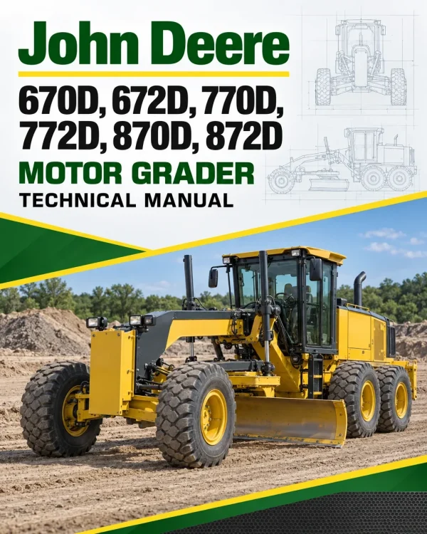 John Deere 670D, 672D, 770D, 772D, 870D, 872D Motor Grader Technical Manual
