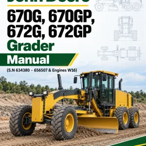 John Deere 670G, 670GP, 672G, 672GP Grader Manual (S.N 634380 - 656507 & Engines W16) John Deere 670G, 670GP, 672G, 672GP Grader Manual (S.N 634380 - 656507 & Engines W16)