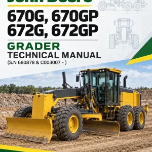 John Deere 670G, 670GP, 672G, 672GP Grader Technical Manual (S.N 680878 & C003007 - )