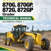 John Deere 870G, 870GP, 872G, 872GP Grader Technical Manual (S.N F680878 & L700954 - )