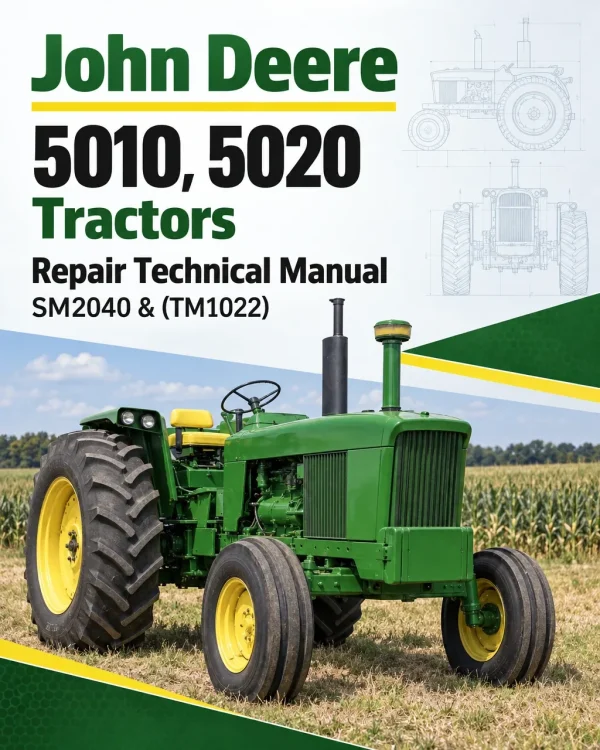John Deere 5010, 5020 Tractors Repair Technical Manual SM2040 & (TM1022)