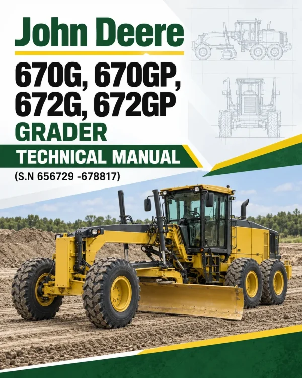 John Deere 670G, 670GP, 672G, 672GP Grader Technical Manual (S.N 656729 -678817)