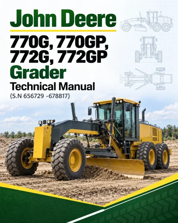 John Deere 770G, 770GP, 772G, 772GP Grader Technical Manual (S.N 656729 -678817)