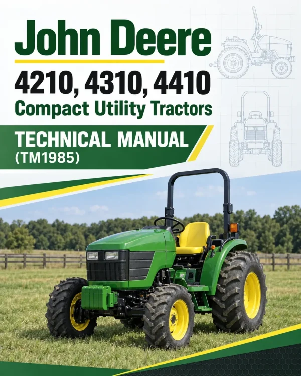 John Deere 4210, 4310, 4410 Compact Utility Tractors Technical Manual (TM1985) John Deere 4210, 4310, 4410 Compact Utility Tractors Technical Manual (TM1985)
