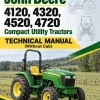 John Deere 4120, 4320, 4520, 4720 Compact Utility Tractors Technical Manual (Without Cab) John Deere 4120, 4320, 4520, 4720 Compact Utility Tractors Technical Manual (Without Cab)