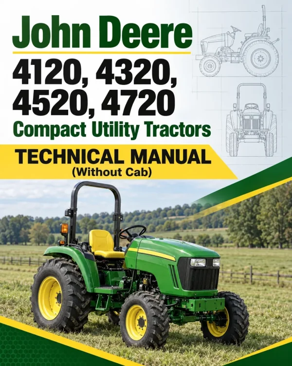 John Deere 4120, 4320, 4520, 4720 Compact Utility Tractors Technical Manual (Without Cab) John Deere 4120, 4320, 4520, 4720 Compact Utility Tractors Technical Manual (Without Cab)