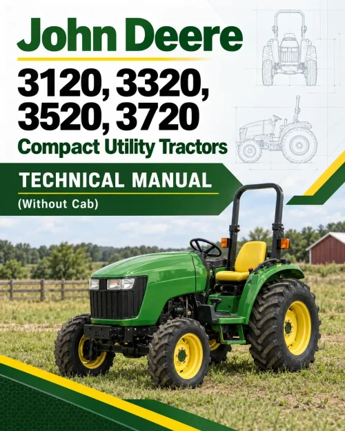 John Deere 3120, 3320, 3520, 3720 Compact Utility Tractors Technical Manual (Without Cab) John Deere 3120, 3320, 3520, 3720 Compact Utility Tractors Technical Manual (Without Cab)