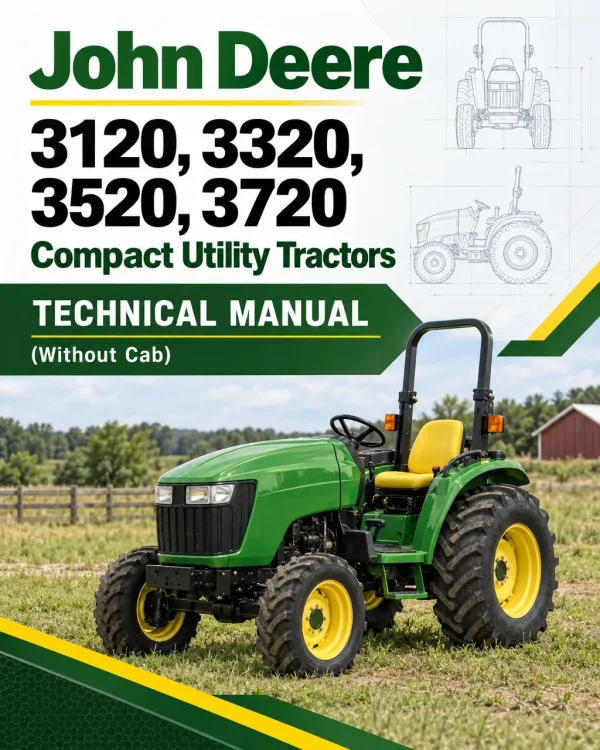 John Deere 3120, 3320, 3520, 3720 Compact Utility Tractors Technical Manual (Without Cab) John Deere 3120, 3320, 3520, 3720 Compact Utility Tractors Technical Manual (Without Cab)
