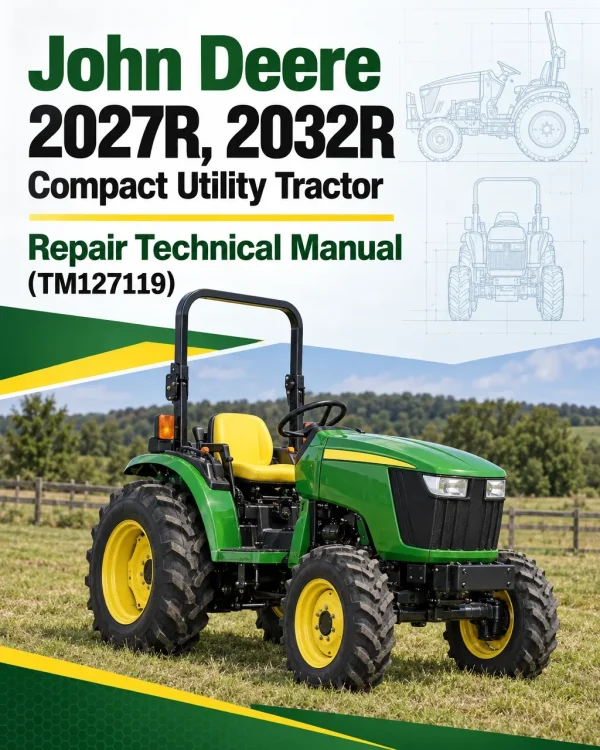 John Deere 2027R, 2032R Compact Utility Tractor Repair Technical Manual (TM127119) John Deere 2027R, 2032R Compact Utility Tractor Repair Technical Manual (TM127119)
