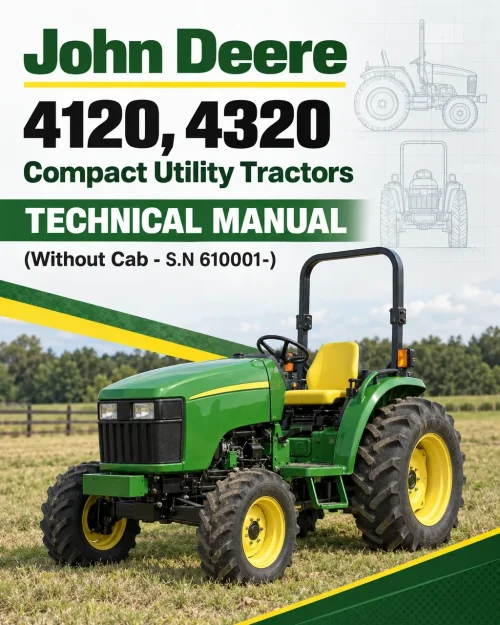 John Deere 4120, 4320 Compact Utility Tractors Technical Manual (Without Cab - S.N 610001-) John Deere 4120, 4320 Compact Utility Tractors Technical Manual (Without Cab - S.N 610001-)