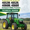 John Deere 4052M, 4052R, 4066M, 4066R Compact Utility Tractors Technical Manual