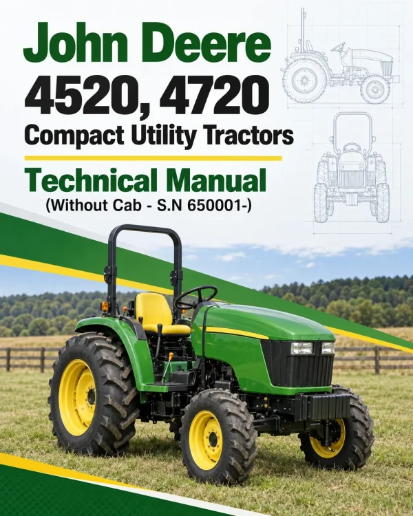 John Deere 4520, 4720 Compact Utility Tractors Technical Manual (Without Cab - S.N 650001-) John Deere 4520, 4720 Compact Utility Tractors Technical Manual (Without Cab - S.N 650001-)