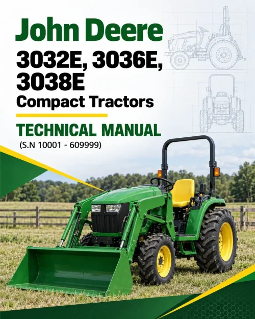 John Deere 3032E, 3036E, 3038E Compact Tractors Technical Manual (S.N 10001 - 609999) John Deere 3032E, 3036E, 3038E Compact Tractors Technical Manual (S.N 10001 - 609999)