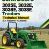John Deere 3025E, 3032E, 3036E, 3038E Tractors Technical Manual (S.N HJ100000 - KL900000)