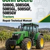 John Deere 5080G, 5085GN, 5085GL, 5085GF, 5085GV Tractors Repair Technical Manual