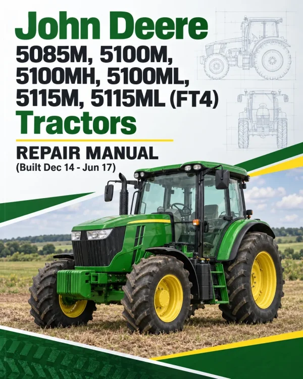John Deere 5085M, 5100M, 5100MH, 5100ML, 5115M, 5115ML (FT4) Tractors Repair Manual (Built Dec 14 - Jun 17) John Deere 5085M, 5100M, 5100MH, 5100ML, 5115M, 5115ML (FT4) Tractors Repair Manual (Built Dec 14 - Jun 17)