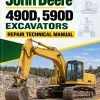 John Deere 490D, 590D Excavators Repair Technical Manual