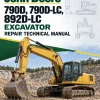 John Deere 790D, 790D-LC, 892D-LC Excavator Repair Technical Manual