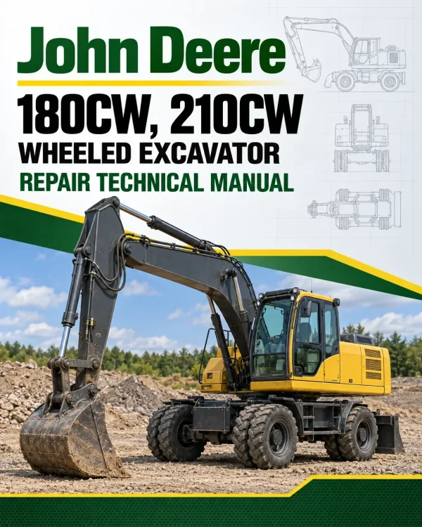 John Deere 180CW, 210CW Wheeled Excavator Repair Technical Manual