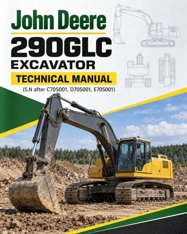 John Deere 290GLC Excavator Technical Manual (S.N after C705001, D705001, E705001)