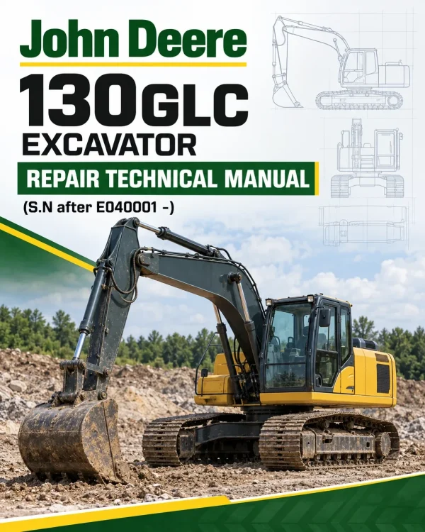 John Deere 130GLC Excavator Repair Technical Manual (S.N after E040001 -)