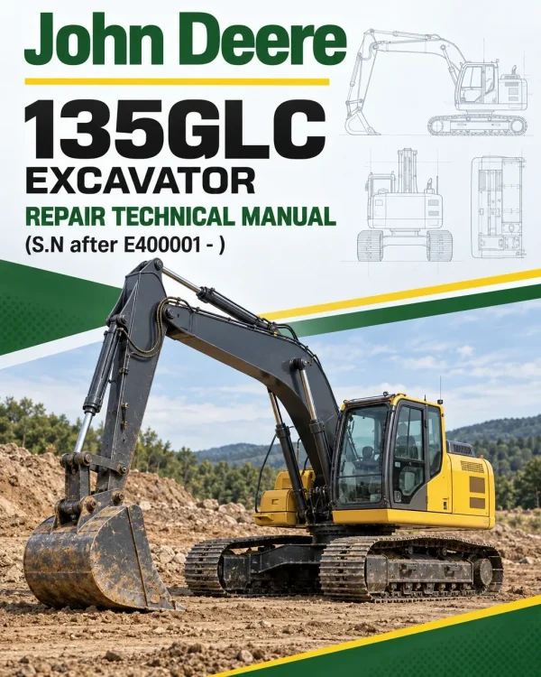 John Deere 135GLC Excavator Repair Technical Manual (S.N after E400001 - )
