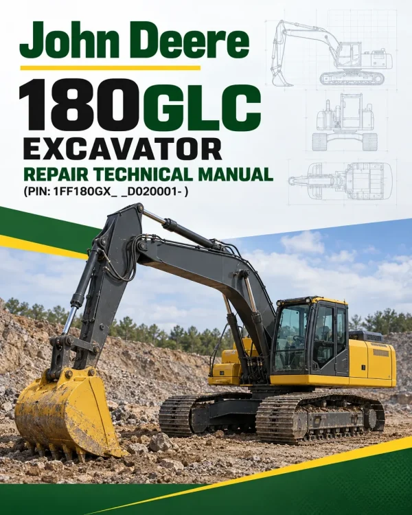 John Deere 180GLC Excavator Repair Technical Manual (PIN: 1FF180GX_ _D020001- ) John Deere 180GLC Excavator Repair Technical Manual (PIN: 1FF180GX_ _D020001- )