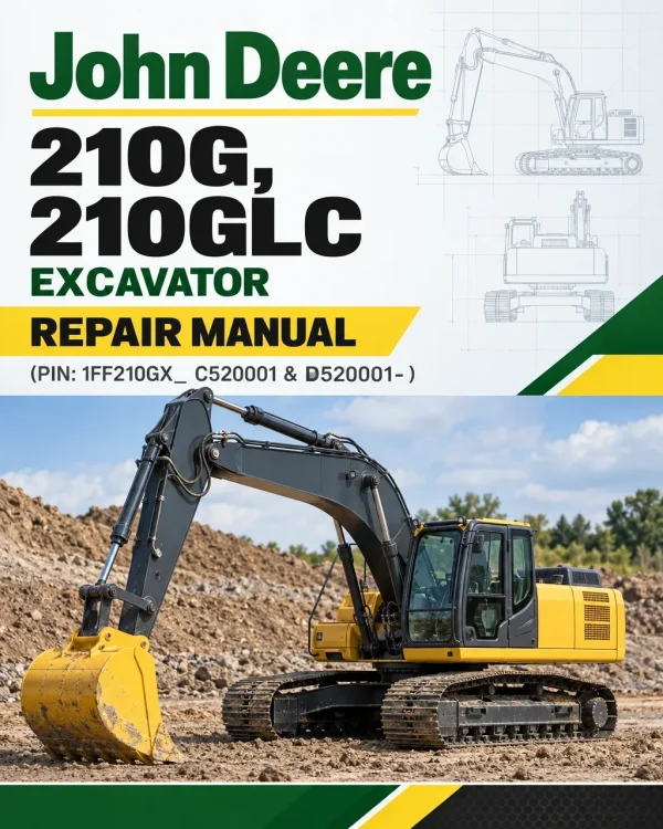 John Deere 210G, 210GLC Excavator Repair Manual (PIN: 1FF210GX_ C520001 & D520001- )