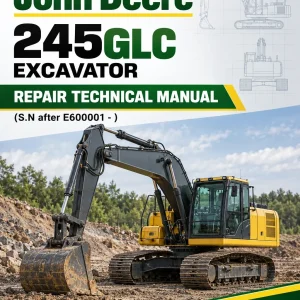 John Deere 245GLC Excavator Repair Technical Manual (S.N after E600001 - )