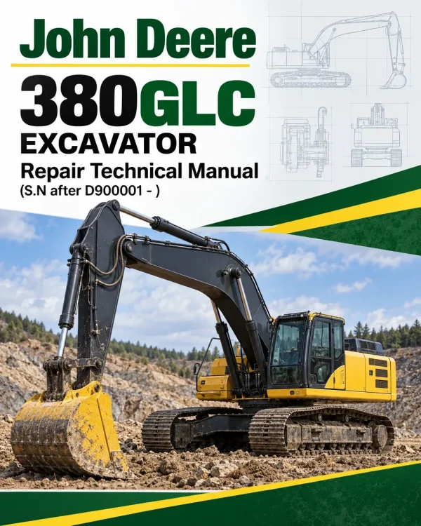 John Deere 380GLC Excavator Repair Technical Manual (S.N after D900001 - )