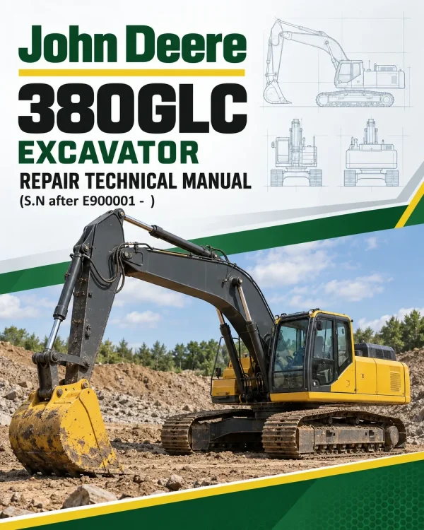 John Deere 380GLC Excavator Repair Technical Manual (S.N after E900001 - )