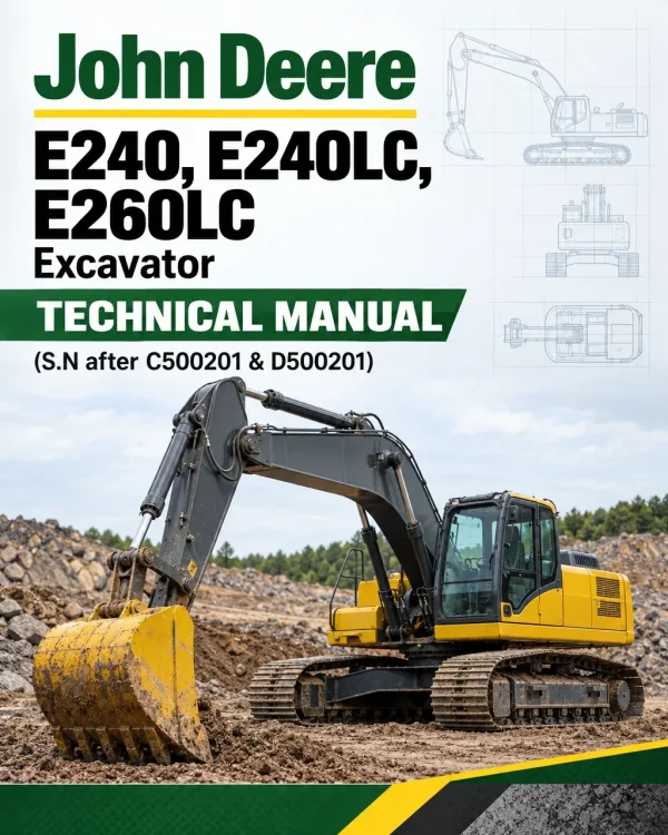 John Deere E240, E240LC, E260LC Excavator Technical Manual (S.N after C500201 & D500201)
