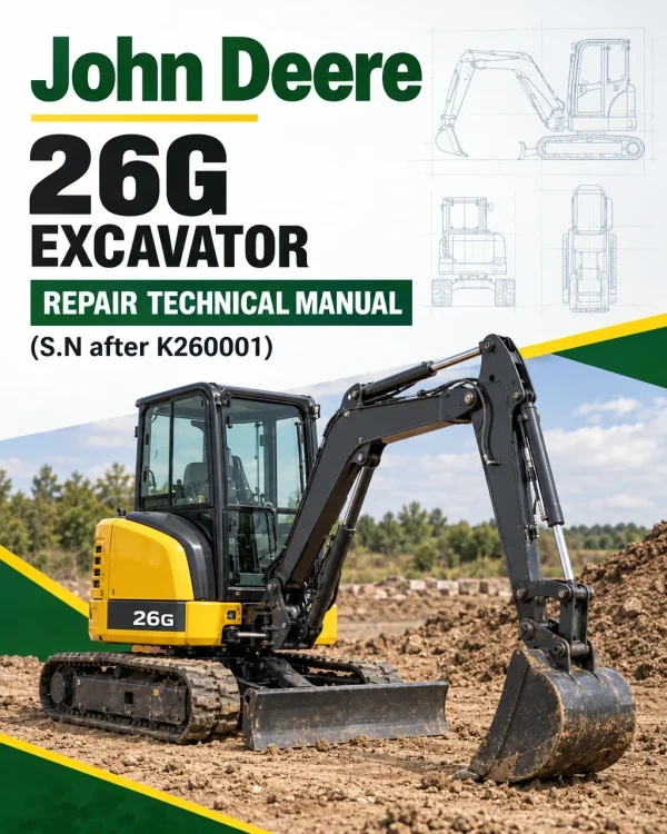 John Deere 26G Excavator Repair Technical Manual (S.N after K260001) John Deere 26G Excavator Repair Technical Manual (S.N after K260001)
