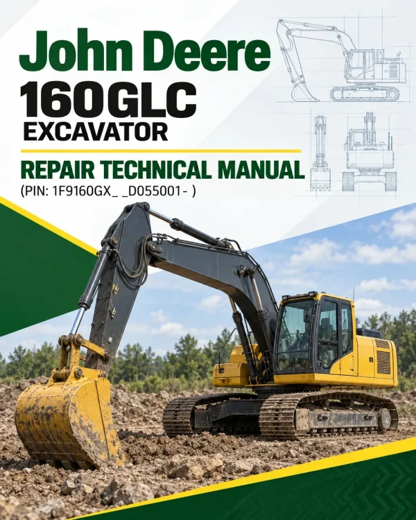 John Deere 160GLC Excavator Repair Technical Manual (PIN: 1F9160GX_ _D055001- )