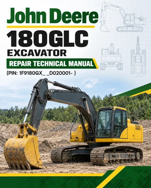 John Deere 180GLC Excavator Repair Technical Manual (PIN: 1F9180GX_ _D020001- ) John Deere 180GLC Excavator Repair Technical Manual (PIN: 1F9180GX_ _D020001- )