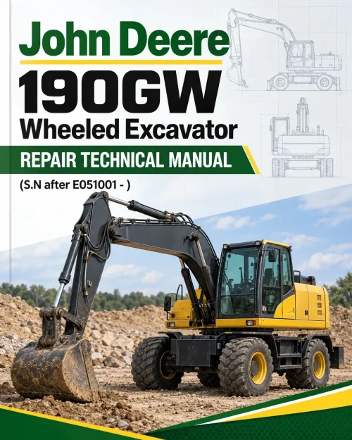John Deere 190GW Wheeled Excavator Repair Technical Manual (S.N after E051001 - )