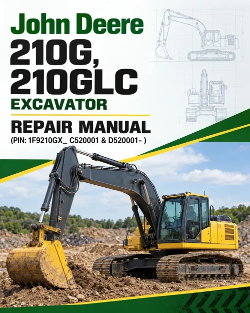 John Deere 210G, 210GLC Excavator Repair Manual (PIN: 1F9210GX_ C520001 & D520001- ) John Deere 210G, 210GLC Excavator Repair Manual (PIN: 1F9210GX_ C520001 & D520001- )