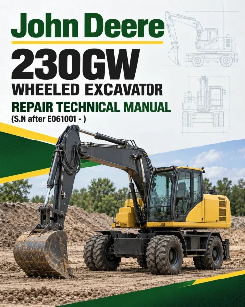 John Deere 230GW Wheeled Excavator Repair Technical Manual (S.N after E061001 - )