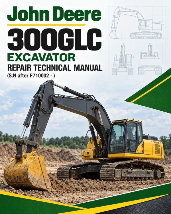John Deere 300GLC Excavator Repair Technical Manual (S.N after F710002 - )
