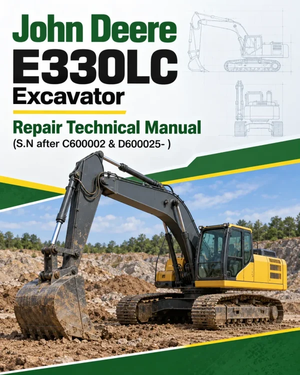 John Deere E330LC Excavator Repair Technical Manual (S.N after C600002 & D600025- )