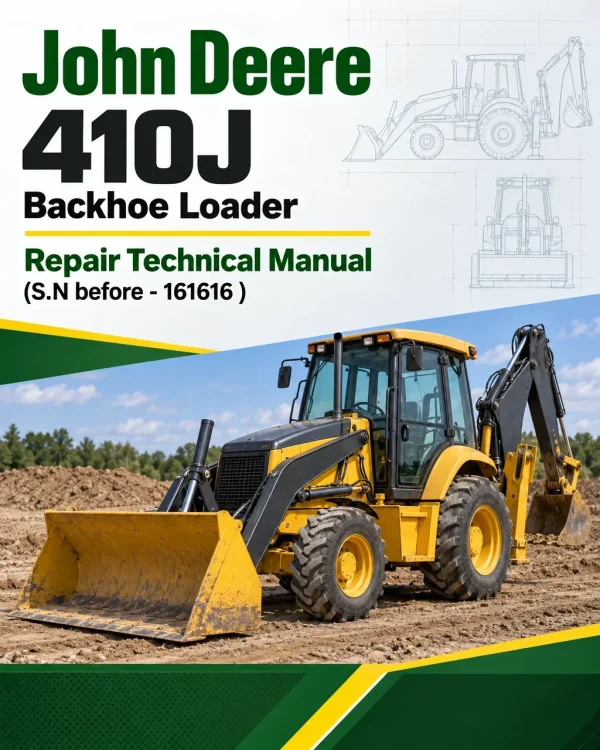 John Deere 410J Backhoe Loader Repair Technical Manual (S.N before - 161616 )