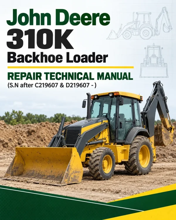 John Deere 310K Backhoe Loader Repair Technical Manual (S.N after C219607 & D219607 - )