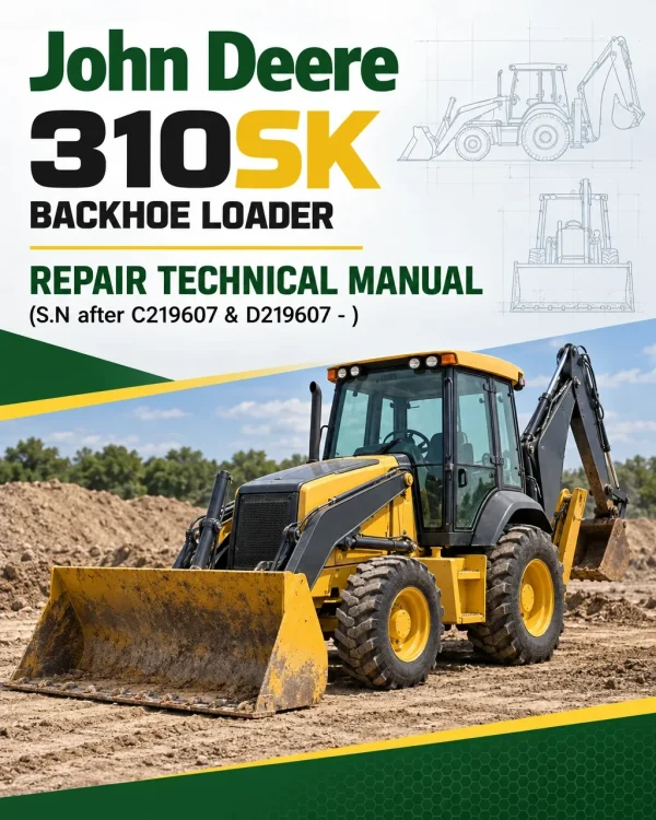John Deere 310SK Backhoe Loader Repair Technical Manual (S.N after C219607 & D219607 - )
