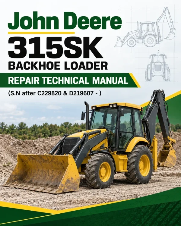 John Deere 315SK Backhoe Loader Repair Technical Manual (S.N after C229820 & D219607 - )